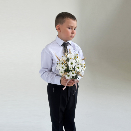 Стаканчик с хризантемой и танацетумом арт. 84321