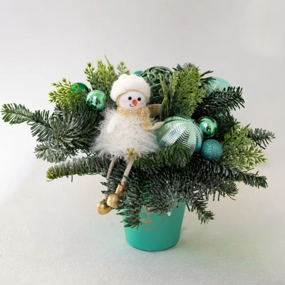 Композиция из нобилиса со снеговиком "Морозко" N 90866