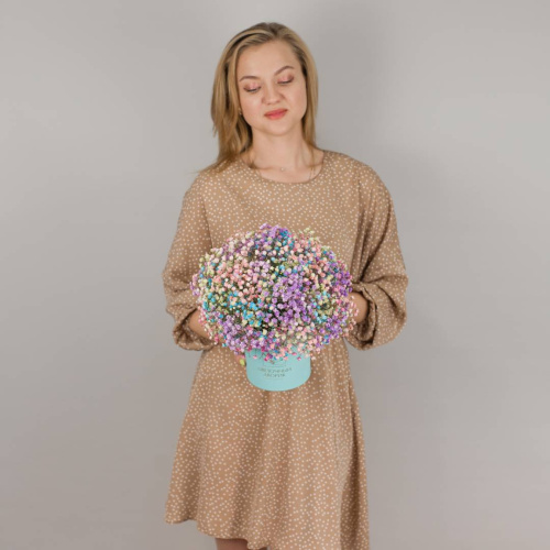 Коробка с цветной гипсофилой арт. 47195